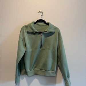Green Quarter-Zip Pullover